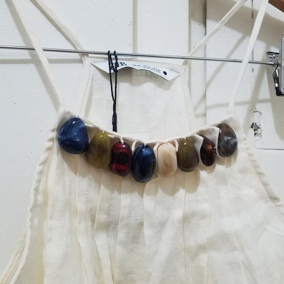 NTW 100% LINEN STONE BEIGE TOP - Picture 6 of 8